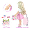 17Pcs 18 Inch Girl Doll Clothes and Accessories Doll Accessories Case Luggage Travel Play Set with Travel Pillow Camera Sunglasses for 18 Inch Dolls Travel Storage Gift for Girls