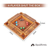 ApudArmis 4-Way Shut The Box, Large Wooden Board Game Set with Dice, 4 Ways Play Shut-The-Box for Kids Learning Addtion Adults Classroom Home Party Pub (12 in)