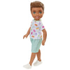 Barbie Chelsea Doll, Small Boy Doll with Brown Hair & Blue Eyes Wearing Gummy Bear T-shirt, Shorts & Shoes