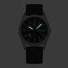 Gosasa Unisex Military Watches Sport Textile Nylon Strap Luminous Fashion Watch Analog Display Quartz Waterproof Casual Wristwatch (Black)