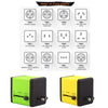 AllEASY Travel Adapter Universal All in One International Charger with 2 USB Ports 2.1A for US UK EU AU and Other Countries(Yellow, NO Voltage Conversion)