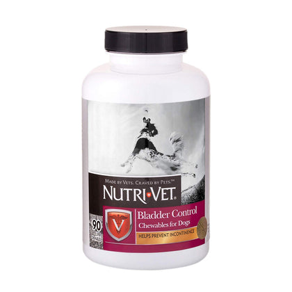 Nutri-Vet Bladder Control Supplement for Dogs - Helps Reduce Dog Urinary Incontinence - 90 Chewable Tablets