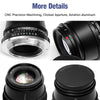 TTArtisan 35mm F1.4 APS-C Manual Focus Lens for Fuji X Mount Camera X-A10 X-A20 X-A3 X-A5 X-A7 X-M1 X-M2 X-H1 X-T10 X-T2 X-T20 X-T3 X-T30 X-T4 X-T100 X-T200 X-Pro1 X-Pro2 X-Pro3 X-E1 X-E2S X-E3 Black