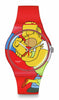 Swatch Simpsons Watch Red Unisex Casual Bio-sourced Quartz Sweet Embrace