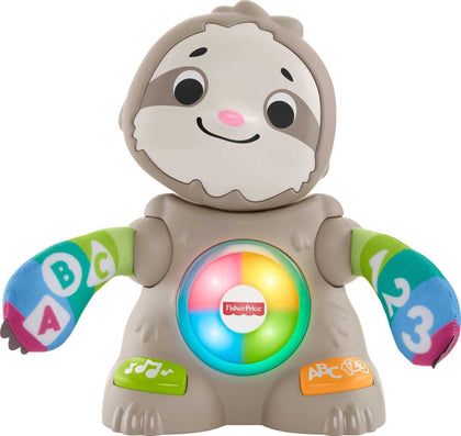 Fisher-Price Linkimals Learning Toy Smooth Moves Sloth with Interactive Music and Lights for Infants and Toddlers