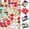 Christmas Stickers?Christmas Gift Tags?Self Adhesive Name Tags Christmas Wrapping Paper Stickers with 128 Designs Write On Then Peel & Presents