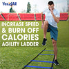 Yes4All Speed Agility Ladder Training Equipment with Carry Bag - 8 Rungs Blue