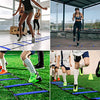 Ohuhu Agility Ladder Speed Training Set: 12 Rung 20ft Soccer Training Equipment with 12 Cones, 4 Steel Stakes, Instruction Manual & Carrying Bag for Soccer Football Exercise Sports Footwork Training