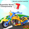 Liberty Imports Kids Take Apart Toys - Build Your Own Toy Motorcycle Vehicle Construction Playset - Realistic Sounds and Lights with Tools and Electric Power Drill