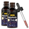 kids melatonin liquid | 1 fl oz | two pack | natural fruit flavor | drug free | by carlyle (expiry -7/31/2025)