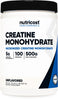 Nutricost Creatine Monohydrate Micronized Powder 500G, 5000mg Per Serv (5g) - Micronized Creatine Monohydrate, 100 Servings (expiry 1/31/2027)