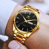 Black Gold Watch for Men,Day and Date Men Watch,Men Gold Tone Watch,Fashion Gold Men Watches,Male Watch,Business Waterproof Men Watch,Luxury Gold Men Watches,Luminous Man Watch,Dress Watch for Men