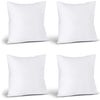 Utopia Bedding Throw Pillows (Set of 4, White), 18 x 18 Inches Pillows for Sofa, Bed and Couch Decorative Stuffer Pillows