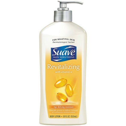 Suave Revitalizing with Vitamin E Body Lotion, 18 oz (Pack of 2)