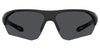 Under Armour UA 0001/G/S Special Shape Sunglasses, Matte Black/Grey, 72mm, 10mm