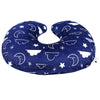 IBraFashion Minky Nursing Pillow Cover Nursing Pillow Slipcover Soft Fits Snug On Infant Nursing Pillows for Breastfeeding Moms (Navy Blue, Stars and Clouds)