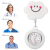 iplusmile Retractable Nurse Watch with Second Hand for Nurses Clip on Lapel Watch Digital Watch Cute Smile Pocket Watch for Nurses Doctors Students Women