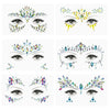 6 Pcs Face Jewels Face Gems Face Rave Stickers for Festival Party Makeup Halloween Mermaid Face Crystal Glitter Body Eyes Crystals Sticker Temporary Tattoos Stickers for Women Rhinestone Face Jewels