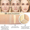 Kaely 3Pcs Tri Color Concealer Pot,Color Correcting Concealer for Dark Circles Spots,Cream Concealer Full Coverage,Foundation Contour Makeup Palettes,under Eye Brightener corrector de ojeras,01+02+03