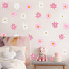 BBTO Daisy Wall Decal Flower Vinyl Wall Decals Daisy Decals Floral Decals Peel and Stick Daisy Stickers for Kids Nursery Wall Art Bedroom Living Room (Elegant Color,Simple Style)