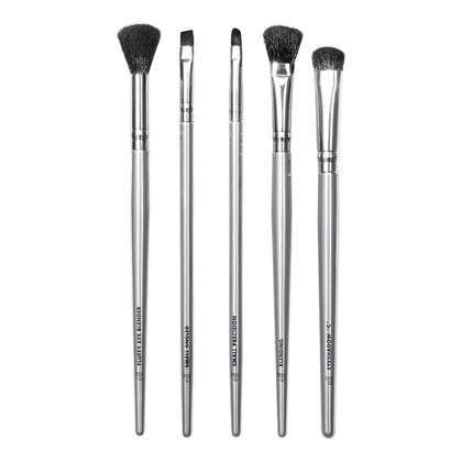 e.l.f. Smoky Eye Brush Kit, Synthetic, 5Piece Set (82021) (Brush Handle Color May Vary)