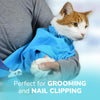 Cat-in-the-Bag Cozy Comfort Carrier - Large Light Blue Cat Carrier Bag and Cat Restraint Bag for Grooming, Vet Visits, Medication Administration, Dental Care, and Nail Trimming