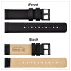 Ritche 18mm Quick Release Classic Vintage Leather Watch Band Black Genuine Leather Watch Strap with Black Buckle for Men, Valentine's day gifts for him or her