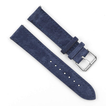 Onthelevel Suede Watch Strap-18mm 19mm 20mm 22mm 24mm Suede Leather with Black Leather Back Watch Band for Men or Women