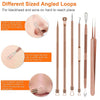 Pimple Popper Tool Kit, 6 Pcs Blackhead Remover Acne Needle Tools Set Removing Treatment Comedone Whitehead Popping Zit for Nose Face Skin Blemish Extractor Tool - Rose Gold