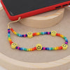 Taouzi 6PCS Beaded Phone Lanyard Face Charm Fruit Star Pearl Rainbow Color Chain Wrist Strap for Women Girls