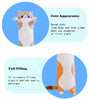 zhidiloveyou Long Plush Pillow of Cute Cat for Kids and Adults, Plush Toy Gift(27.5