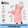 THE COMFY Original | Oversized Microfiber & Sherpa Wearable Blanket, Seen On Shark Tank, One Size Fits All (Blush)