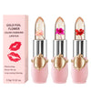 3 Pcs/Set Flower Jelly Lipstick Set Temperature Change Moisturizer Long Lasting Nutritious Balm Magic Color Change Lip Gloss (3Pcs Flower Jelly Lipstick A)