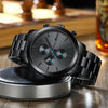 CRRJU Watches for Men Luxury Business Stainless Steel Waterproof Calendar Chronograph Analog Quartz Wristwatches