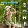 2 Pieces Kids Binoculars Shock Proof Toy Binoculars Set for Age 3-12 Years Old Boys Girls Bird Watching Educational Learning Hunting Hiking Birthday Presents