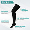 Totexil 2 Pairs Compression Stockings for Women & Men,20-30mmHg Thigh High Compression Socks,Closed Toe Medical Compression Socks with Silicone Dot Band--Best Support for Nursing Sports Varicose Veins