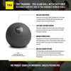 TRX Training Slam Ball Weighted Textured Tread Slip Resistant Rubber Ball for High Intensity Full Body Workouts and Indoor or Outdoor Training (6)