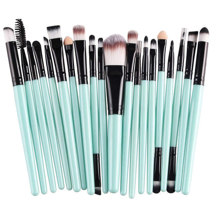 CINIDY 20 pcs Makeup Brush Set tools Make-up Toiletry Kit Wool Make Up Brush Set (black)