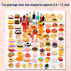 Skylety 100 Pieces Miniature Food Drinks Toys Mixed Resin Foods for Doll Kitchen Pretend Play Mini Food Set for Adults Teenagers Doll House