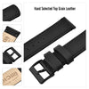 Ritche 18mm Quick Release Classic Vintage Leather Watch Band Black Genuine Leather Watch Strap with Black Buckle for Men, Valentine's day gifts for him or her