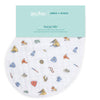 aden + anais Burpy Bib; 100% Cotton Muslin; Soft Absorbent 4 Layers; Multi-Use Burp Cloth and Bib; 22.5