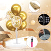 TONIFUL Gold Balloon Centerpieces for Table,Gold Balloons Stand Kit for 2024 Graduation Party Decorations New Year Christmas Halloween Bridal Shower Engagement 50th 60th 70th Birthday Anniversary