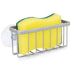 HLOOL Sponge Holder for Kitchen Sink, Kitchen Sink Sponge Holder, Kitchen Sink Caddy,Dish Sponge Holder Silver