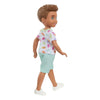 Barbie Chelsea Doll, Small Boy Doll with Brown Hair & Blue Eyes Wearing Gummy Bear T-shirt, Shorts & Shoes