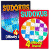 Sudoku Crossword Puzzle Books for Adults Seniors Super Set ~ Bundle of 6 Jumbo Crossword and Sudoku Puzzle Books Plus Pen and Magnifier (Over 550 Puzzles Total)