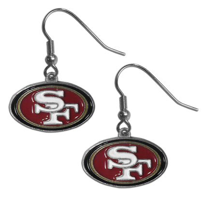 NFL Siskiyou Sports Womens San Francisco 49ers Dangle Earrings One Size Team Color