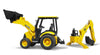 Bruder Toys - Construction Realistic JCB MIDI CX Backhoe Loader with Changeable Front Loader and Backhoe Loader Scoop - Ages 3+