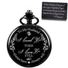 oyeaho Pocket Watches, Pocket Watch to Husband King, Personalized Pocket Watches for Men with Chain, Gifts for Love (e.Black-to Husband)