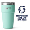 YETI Rambler 16 oz Stackable Pint, Vacuum Insulated, Stainless Steel with MagSlider Lid, Seafoam