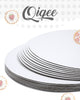 qiqee 40-Packs Cake Boards Round 10 Inch White Cake Circles Rounds Base Food-Grade Cardboard Cake Plate (Thinner But Stronger)